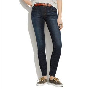 Madewell Midrise Dark Skinny Skinny Jeans